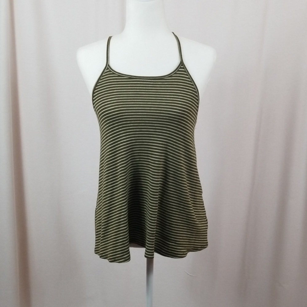 Old Navy green and white striped tank top. Size s